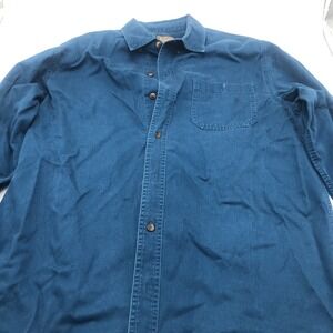 Schmidt Workwear Shirt Medium Blue Thick Durable Button Down Western Wear‎ Used